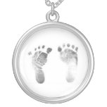 baby foot print pendant