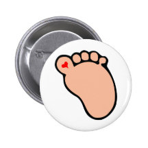 baby footprint light skin pins