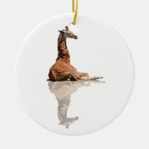 BABY GIRAFFE CHRISTMAS ORNAMENTS