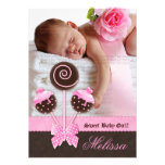 Baby Girl Announcement Invite Cake Pops Pink V