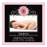 Baby Girl Photo Daisy Birth Announcement