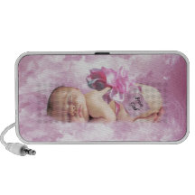 Baby girl pink clouds fantasy mini speaker