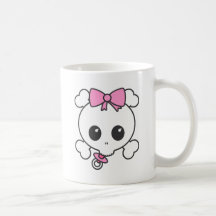 Baby Girl Skully Coffee Mugs