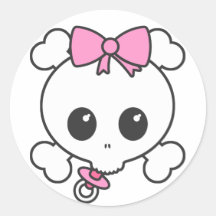 Baby Girl Skully Stickers