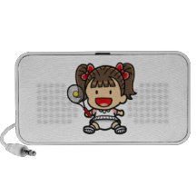 Baby Girl Tennis Player Mini Speakers