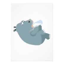 baby hippo drinking bottle announcements