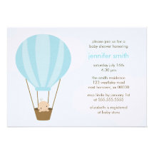Baby in a Balloon Custom Invitation
