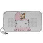 baby in bassinet pink speaker system