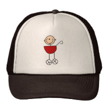 Baby In Carriage Stick Figure Hat