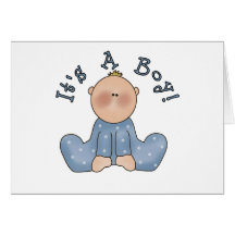Baby in Sleeper It's a Boy Cards