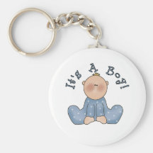 Baby in Sleeper It's a Boy Keychain