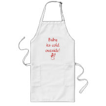 Baby its cold outside snowman apron