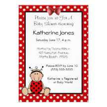 Baby Ladybug Invitations