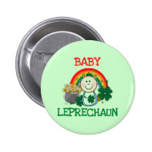 Baby Leprechaun Tshirts and Gifts Pinback Button