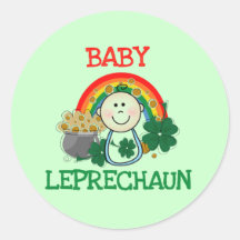 Baby Leprechaun Tshirts and Gifts Round Sticker