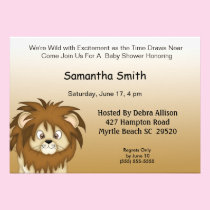 Baby Lion Baby Shower Invitation invitations