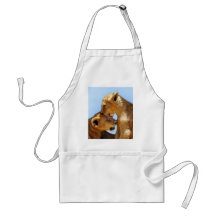 Baby lions love aprons