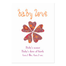 "Baby Love" pocket birth announcement Business Card