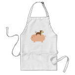 Baby Monkey Riding on a Pig Apron
