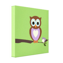 Baby Owl/ Nursery Decor Gallery Wrap Canvas