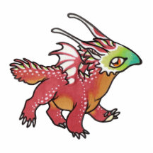 Baby Painted Dragon magnet Photo Cut Out