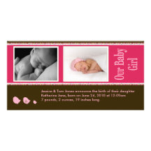 Baby Photo Announcement Customized Photo Card