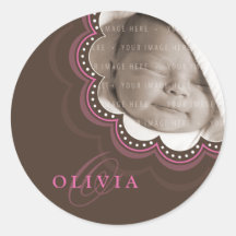 BABY PHOTO NAME STICKER :: sweet bloom 7