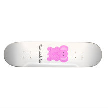 Baby pink elephant custom skate board