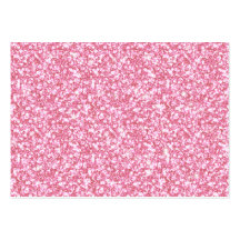 Baby Pink Glitter Photo Printed Business Card Template