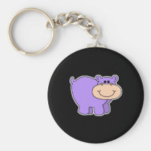 baby purple hippo key chains