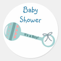 Baby Rattle Blue Stickers