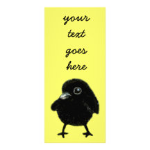 Baby raven custom rack card