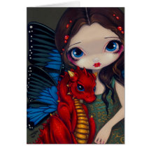 "Baby Red Dragon" Greeting Card