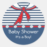 Baby Sailor Suit B Round Sticker