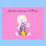 Baby Shower, Baby GIRL Invite CUTE invitations