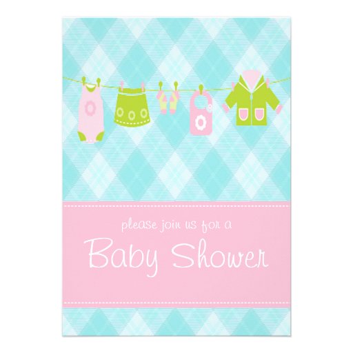 Baby shower blue and pink invitation card - Zazzle.com.au