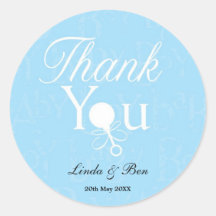 Baby Shower Favour Round Stickers