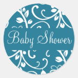Baby Shower Floral Vine Envelope Sticker Seal