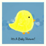 Baby Shower Fluffy Chick CustomizabIe Invitation invitations
