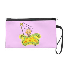 Baby shower for baby girl wristlet purse