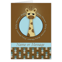 Baby Shower Giraffe Template Cards
