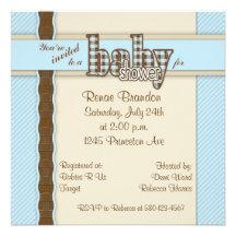 Baby Shower in Plaid Custom Invites