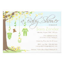 Baby Shower Invitation - Baby Clothes