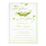 Baby Shower Invitation - Boy and Girl Pea in a Pod