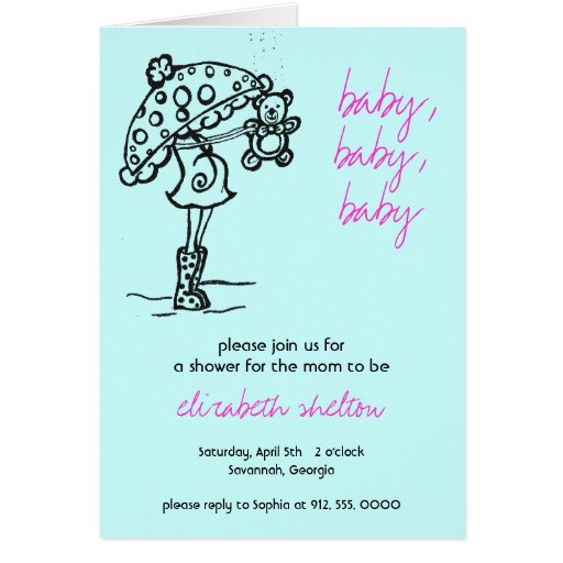 baby shower invitation greeting card