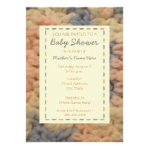 Baby Shower Invitation - Handmade Baby Blanket