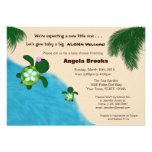 Baby Shower Invitation (Honu) Adorable Turtle BLUE invitations
