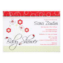 Baby Shower Invitation - Ladybugs