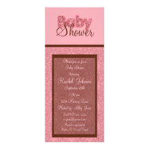 Baby Shower Invitation - Pink And Brown