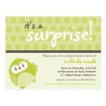 BABY SHOWER INVITATION :: surprise owl 2 Post Cards